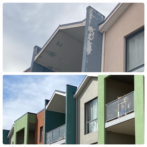 Colourific painting in bull-creek before vs after